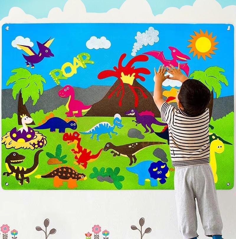 Felt Board Stories Set Montessori Ocean Farm Insect Animal Family Interactive Preschool Early Learning Toddlers Toys for Child