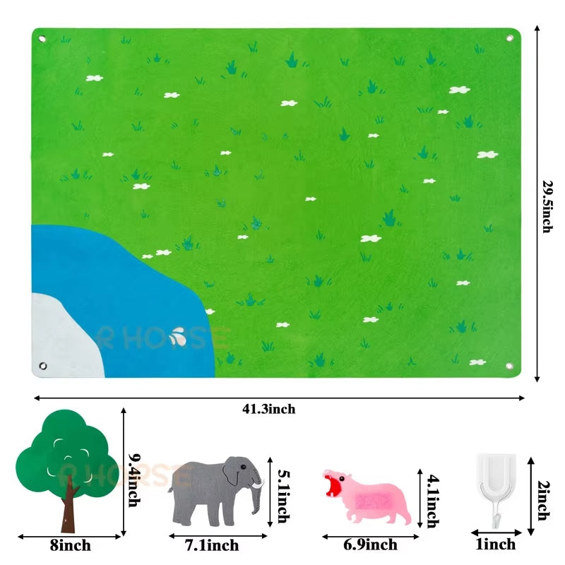 Felt Board Stories Set Montessori Ocean Farm Insect Animal Family Interactive Preschool Early Learning Toddlers Toys for Child