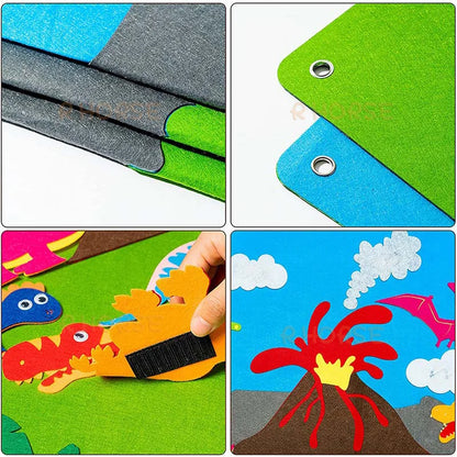 Felt Board Stories Set Montessori Ocean Farm Insect Animal Family Interactive Preschool Early Learning Toddlers Toys for Child