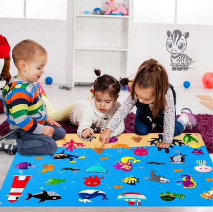 Felt Board Stories Set Montessori Ocean Farm Insect Animal Family Interactive Preschool Early Learning Toddlers Toys for Child