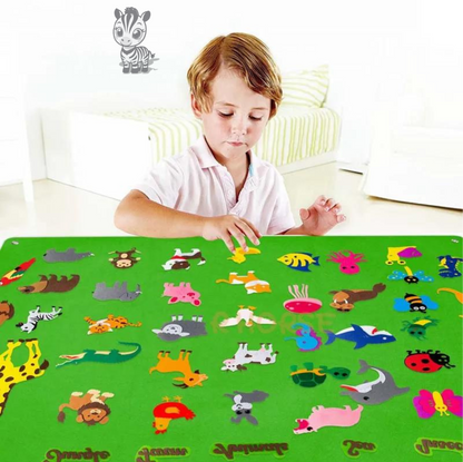 Felt Board Stories Set Montessori Ocean Farm Insect Animal Family Interactive Preschool Early Learning Toddlers Toys for Child